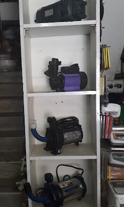 Pumpsets on shelf